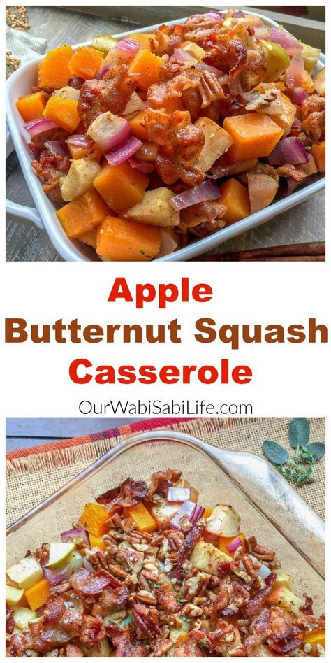 Butternut Casserole, Butternut Squash Side Dish, Butternut Squash Casserole, Vegetables Dishes, Butternut Squash Apple, Squash Casserole Recipes, Paleo Side Dishes, Paleo Sides, Vegetable Recipe