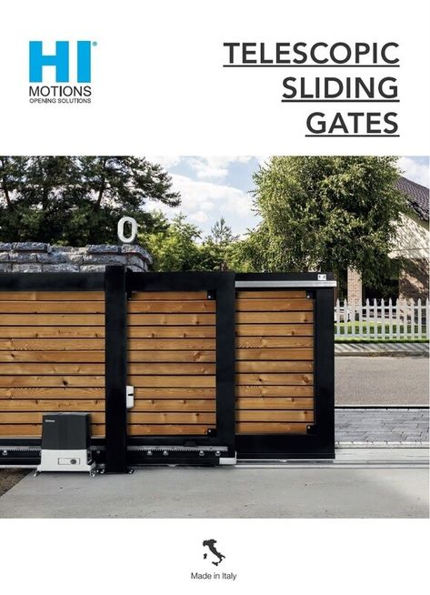 BENINCA HI-MOTIONS TELESCOPIC SLIDING GATE KIT FOR 10 FT OPENING Telescopic Sliding Gate, Telescopic Gate, Garage Door Rollers, Gate Automation, Gate Kit, Gate Openers, Modern Gate, Double Gate, Front Gate Design