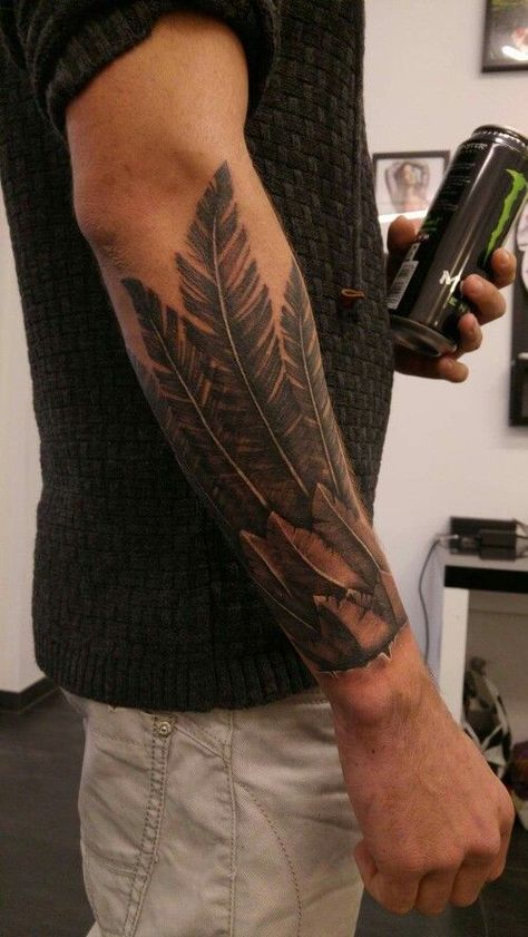 Wing Tattoos For Men, Tattoos Arm Mann, Wing Tattoo Men, Wing Tattoos, Native Tattoos, Open Wings, Wing Tattoo, American Tattoos, Arm Sleeve Tattoos