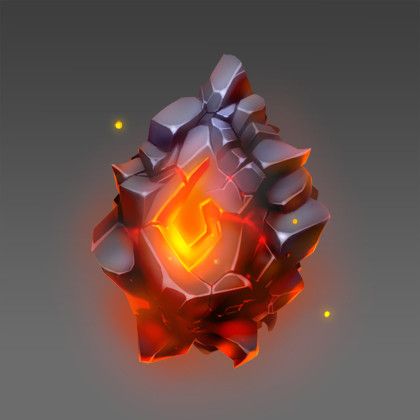 ArtStation - Elemental Stone of Fire, Jari Hirvikoski Stone Illustration, Fantasy Stone, Illustration Practice, Fire Crystal, Magic Crystals, Personal Illustration, Crystal Drawing, Fire Stone, Magic Items