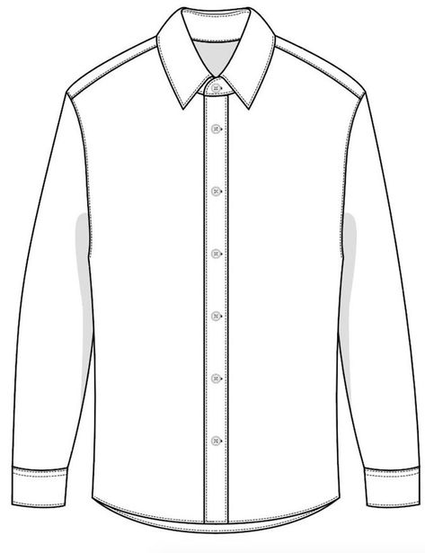 Pin on Flat drawing Shirts Drawing Design, Technical Drawing Shirt Men, Mens Shirt Illustration Fashion, Men Shirt Technical Drawing, Men Shirt Drawing, Mens Shirt Illustration, Shirt Outline Drawing, Mens Shirt Flat Sketch, Shirt Illustration Sketches