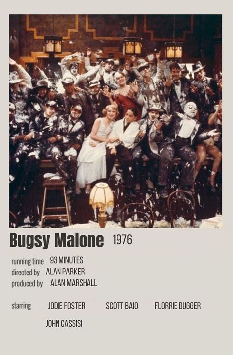 Bugsy Malone Movie, 1970s Movies, Bugsy Malone, Scott Baio, Iconic Movie Posters, Film Posters Minimalist, Film Posters Vintage, Film Inspiration, Movie Posters Minimalist