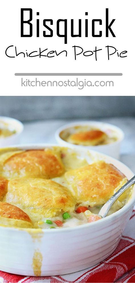 Bisquick Chicken Pot Pie Recipe, Bisquick Chicken Pot Pie, Bisquick Chicken, Comforting Food, Creamy Chicken Pot Pie, Homemade Bisquick, Pot Pie Casserole, Chicken Pot Pie Casserole, Canned Soup