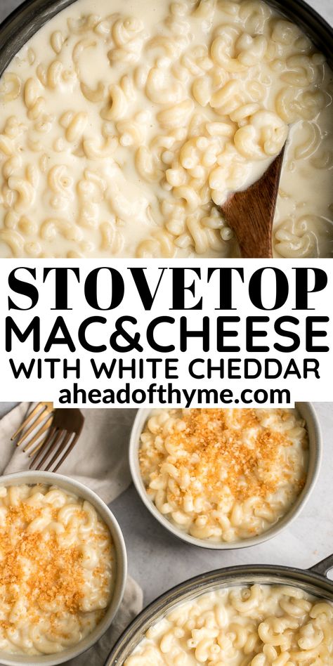 Breakfast Plating, Quick Mac And Cheese, White Mac And Cheese, Easy Mac N Cheese, Thanksgiving Dinner Ideas, Cheddar Mac And Cheese, Boxed Mac And Cheese, Stovetop Mac And Cheese, Favorite Pasta Recipes