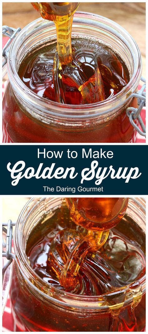 Homemade Syrup, Sauce Pasta, British Baking, Golden Syrup, Syrup Recipe, Sweet Sauce, Jams & Jellies, Baked Apples, Canning Recipes