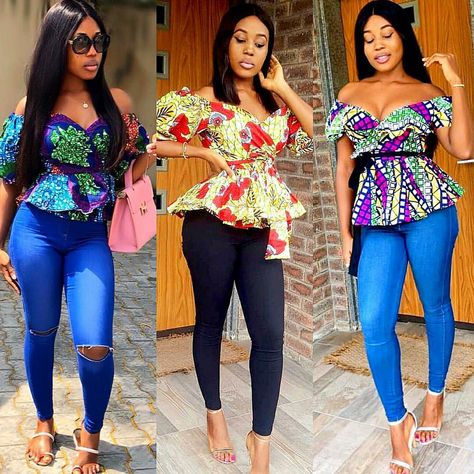 Ankara Top Styles, Ankara Peplum Tops, Ankara Blouse, Nigerian Fashion Ankara, Trendy Ankara Styles, Afrocentric Fashion, African Tops, African Print Tops, Ankara Tops