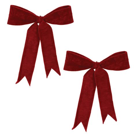 "Find the 14.5\" Red Wired Holiday Bows, 2ct. at Michaels. com. The festive red tones of each bow is paired with quality polyester and iron wire, making them perfect for creating a stunning holiday display. Use these bows to adorn your Christmas presents or holiday wreaths, or embellish your Christmas tree with a bow tree topper. Embellish your home décor items, gift wrap, craft projects and more with these beautiful wired holiday bows. The festive red tones of each bow is paired with quality po Bow Tree Topper, Bow Tree, Fringe Backdrops, Best Bow, Gift Wrapping Bows, Holiday Bows, Holiday Display, Christmas Bow, Iron Wire