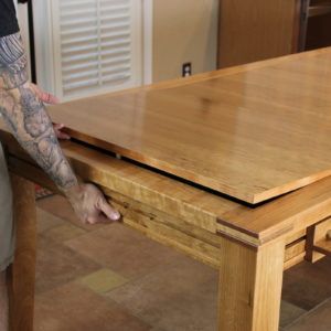 Puzzle Dining Room Table, Game Table Dining Table, Hidden Puzzle Table, Table Leaf Storage Ideas, Puzzle Dining Table, Puzzle Game Table, Gaming Dining Table, Board Game Dining Table, Puzzle Table Ideas