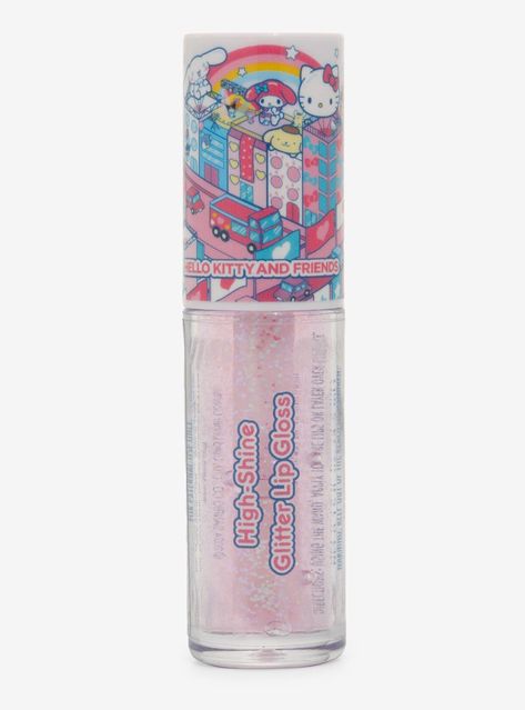 Pucker up for something sweet! This pink glitter lip gloss features Hello Kitty and her friends in a balloon town on the handle and comes with a yummy cotton candy scent.0.15 oz.Mineral oil; polybuteneCotton candy scentCruelty-freeImported Friends Balloons, Hello Kitty And Her Friends, Cotton Candy Scent, Barbie Party Decorations, Glitter Lip, Hello Kitty Makeup, Walpaper Hello Kitty, Glitter Lip Gloss, Hello Kitty And Friends