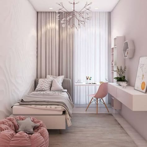 11 Simple And Stunning Ways To Make A Small Bedroom Look Bigger | Flourishmentary Small Bedroom Inspiration, Small Apartment Bedrooms, Small Bedroom Designs, Small Bedroom Decor, Bedroom Color, Small Room Design, Bohemian Bedroom, Trendy Bedroom, Teen Bedroom Decor