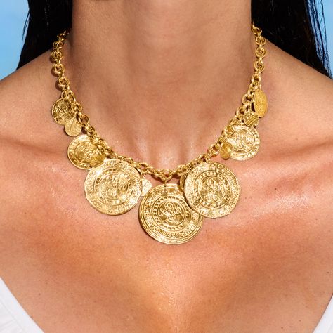 Arab Gold Necklace, Ancient Gold Jewelry, Thick Gold Jewelry, Latina Gold Jewelry, Arab Jewelry Aesthetic, Aladdin Jewelry, Phoenician Jewelry, Heavy Gold Jewellery, Arab Gold Jewelry