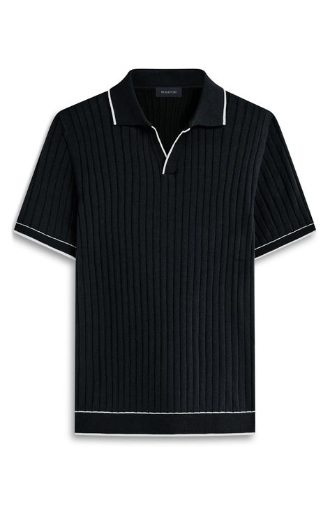 Throw it back to the '70s with this leisurely johnny-collar polo cut from a cool cotton blend and finished with tipped trim. 27" length (size Medium) Johnny collar Short sleeves 90% cotton, 10% polyamide Machine wash, dry flat Made in Turkey Polo Shirts Aesthetic, Black Men Date Night Outfit, Polo Shirt Aesthetic, Mens Polo Shirt Outfit, Men Date Night Outfit, Polo Shirt Outfit Men, Nordstrom Outfit, Polo Shirt Outfits, Polo Knit