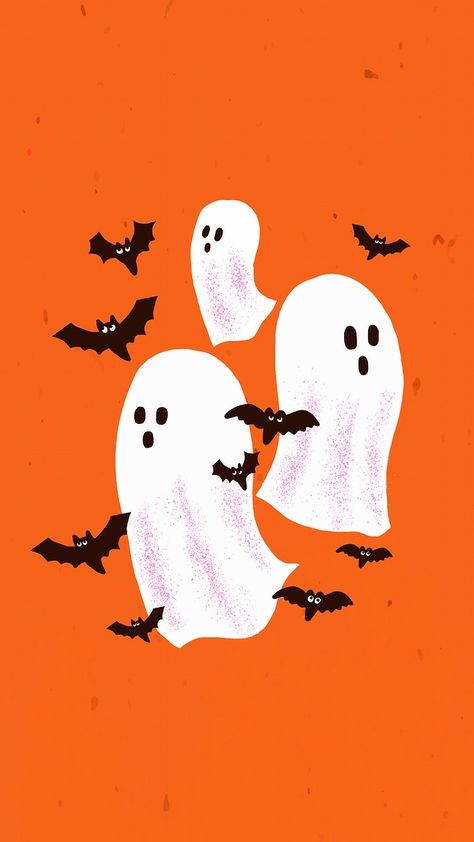 Iphone Wallpaper Halloween, Ghost Illustration, Halloween Social, Days Until Halloween, Halloween Wallpaper Cute, Cartoon Halloween, Background Cute, Halloween Stories, Ghost Cartoon