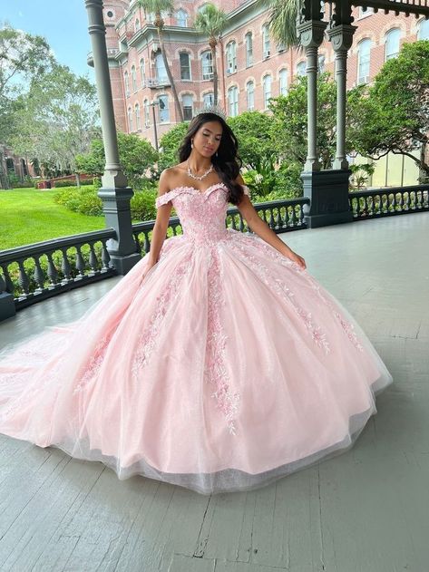 Quince dresses are a lovely, traditional choice for young women celebrating their 15th birthdays in several Latin American countries. Quince dresses represent the passage from childhood to womanhood, and the occasion is commemorated with a formal ball. If you're looking for a quince dress that will make you feel like a princess, take inspiration from these high-end versions of traditional ball gowns. We hope our advice helped you find the ideal quince dress for your special day. Ball Princess Dress, Not Poofy Quinceanera Dress, Pale Pink Quinceanera Dresses, Baby Pink Sweet 16 Dress, Quinceñera Dresses Pink, Simple Quince Dresses, Baby Pink Quince Dress, Pink 15 Dress, Pink Ball Gowns Princesses