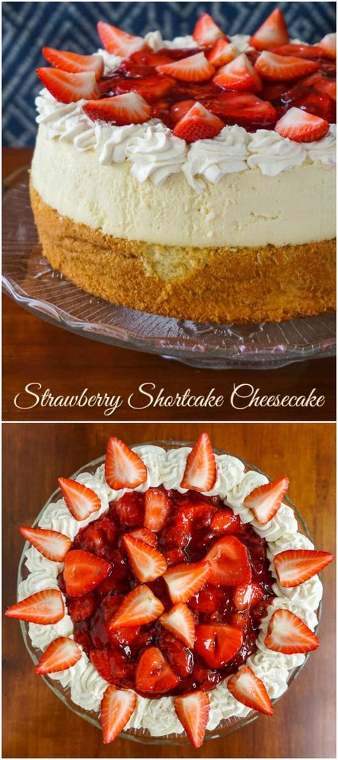 Strawberry Shortcake Cheesecake Recipe, Cakes Strawberry, Easy Strawberry Cheesecake, Strawberry Shortcake Cheesecake, Homemade Strawberry Shortcake, Dessert Oreo, Strawberry Dessert Recipes, Strawberry Shortcake Recipes, Shortcake Recipe