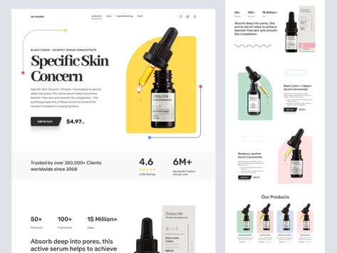 shopify website design by AR Shakir for Shopified on Dribbble Cosmetic Web, Unique Web Design, Desain Ui, Directory Design, Freelance Web Design, Shopify Website Design, Skin Care Product, Shopify Website, Design Jobs