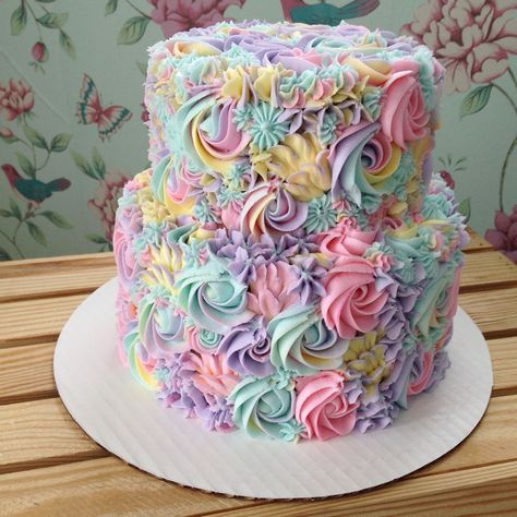 Gökkuşaği Pasta, Pastel Cake, Pastel Cakes, Magical Unicorn, Savoury Cake, Fancy Cakes, Cake Creations, Pretty Cakes, Creative Cakes