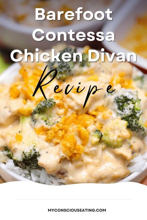 Barefoot Contessa Chicken Divan Recipe Chicken Broccoli Divan, Chicken Divan Casserole, Chicken Divan Recipe, Chicken Main Dish Recipes, Chicken Divan, Chicken And Broccoli, Chicken Entrees, Barefoot Contessa, Chicken Main Dishes