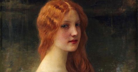 To the Return of Times Lost      The Pink Rose Redhead Painting Old, Classic Paintings Of Women, Red Head Pfp, Charles Amable Lenoir, Redhead Painting, Forest Date, William Adolphe, Baroque Painting, William Adolphe Bouguereau