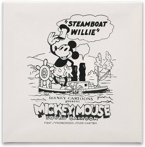 Steamboat Mickey, Cartoon Present, Mickey Mouse Steamboat Willie, Disney 100th Anniversary, Disney Items, Steamboat Willie, Disney Posters, Shirt Design Inspiration, 100th Anniversary