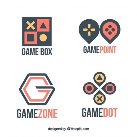 Video game logo collection with flat des... | Free Vector #Freepik #freevector #logo #design #technology #computer Logo Design Technology, Werewolf Card, Logo Maker Free, Video Game Logos, Learn To Sketch, Boutique Logo Design, Game Logo Design, Gaming Logo, Design Theory