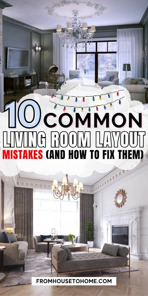 Learn how to fix these common living room layout mistakes with easy-to-implement living room furniture arrangement solutions that will help your home decor and interior design look its best. Living Room Furniture Designs, Common Living Room, Cozy Living Room Furniture, Living Room Furniture Ideas, Next Living Room, Rectangular Living Rooms, Georgia House, Interior Design Principles, Living Room Furniture Styles