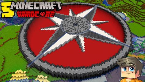 I Built A Compass Rose City Centre in Minecraft Hardcore Egg Drop Project, Fog Effect, Red Fog, Star Video, Compass Icon, Rose City, A Compass, Dragon Egg, Compass Rose