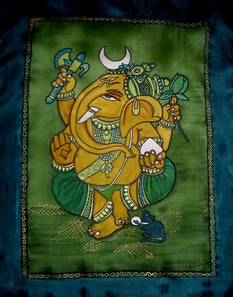 Ganesha Ganapathy Mural Paintings, Unique Ganesha Painting, Kerala Mural Ganesha Paintings, Ganesha Phad Painting, Lord Ganesha Abstract Paintings, Madhubani Paintings Peacock, Ganesha Drawing, Ganesh Art Paintings, Kerala Mural Painting