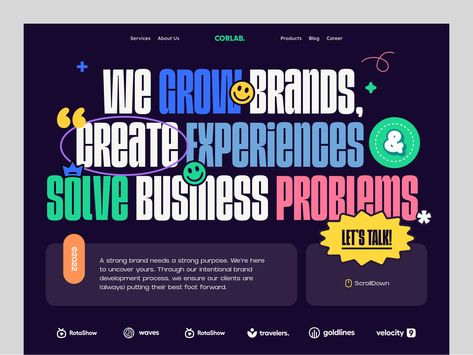 Gen Z Website Design, Circle Illustration Design, Marketing Agency Landing Page, Colorful Web Design, Creative Agency Website, Agency Landing Page, Marketing Agency Website, Web Design Ux Ui, Community Design