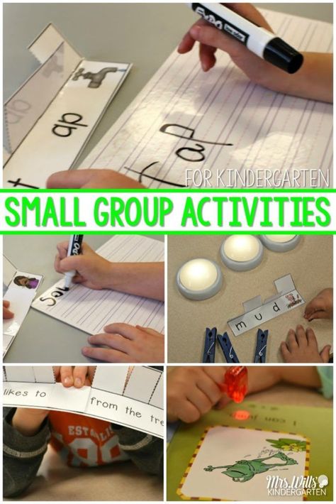 How to do Small Group Activities and Instruction in Kindergarten, what they look like, word work and warm up, and more. Works in first grade too! Small Group Activities Kindergarten, Mandala Tattoo Lotus, Kindergarten Small Groups, Planning School, Phonemic Awareness Activities, Small Group Reading, Small Group Activities, School Writing, Kindergarten Lesson Plans