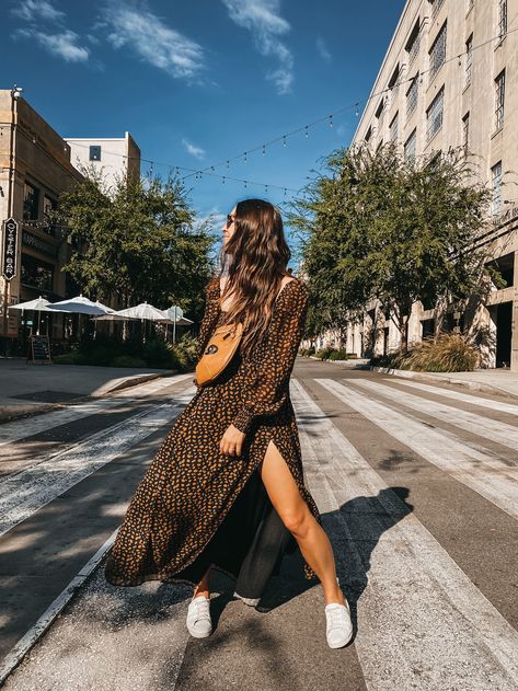 In the Rotation: Long Dress & Sneakers – Natalie Borton Blog Long Dress Sneakers, Long Summer Dress Outfits, Dress And Sneakers, Natalie Borton, Winter Sneakers Outfit, Outfits Street Styles, Dress And Sneakers Outfit, Dress Sneakers, Long Summer Dress