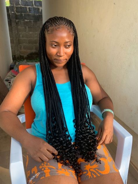 Cornrow Hairstyles With Curls At The End, Cornrows Braids Curly Ends, Corn Row Braids With Curly Ends, Fulani Braids With Curled Ends, Fulani Braids Hairstyles With Curls At The End, Peekaboo Fulani Braids With Curls, Straightback Cornrows Braids With Curls, Cornrows Curly Ends, Cornrow Hairstyles With Curly Ends