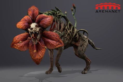 Plant Monsters, Plant Creatures, Flower Monster, Plant Monster, Arte Doodle, Guild Wars 2, Guild Wars, Fantasy Beasts, Forest Creatures