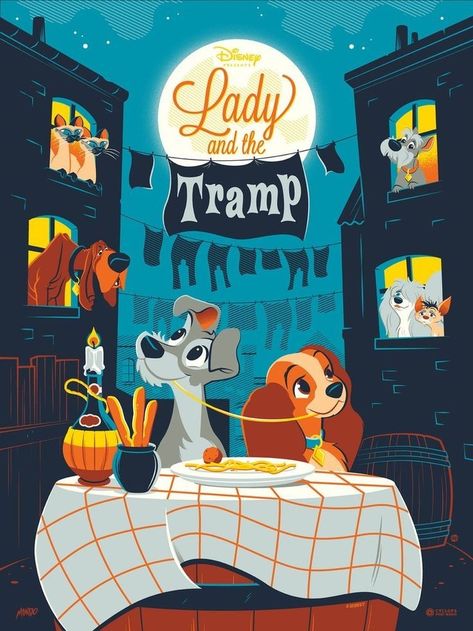 The Lady And The Tramp, Vintage Disney Posters, Deco Cinema, Lindo Disney, Disney Amor, Disney Poster, Disney Movie Posters, Retro Disney, 디즈니 캐릭터