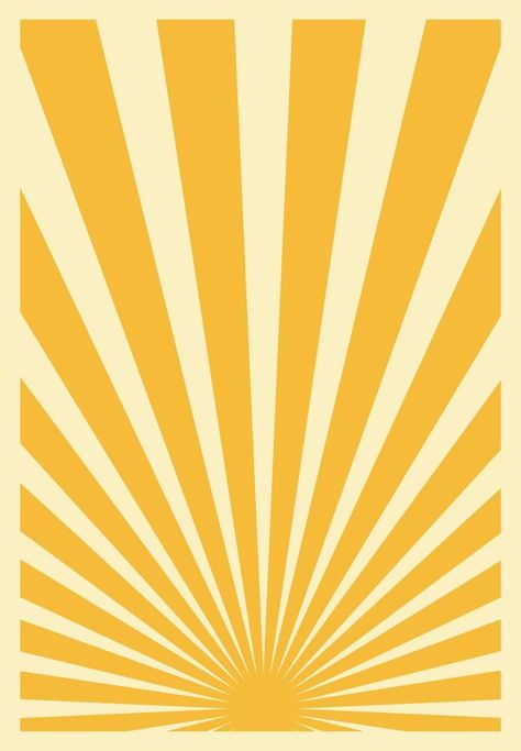 Retro Summer Background, Yellow Aesthetic Graphic Design, Sun Ray Illustration, Sun Graphic Illustration, Vintage Festival Poster, Sun Rays Illustration, Poster Inspo Graphic Design, Sun Design Graphics, Sun Illustration Vintage