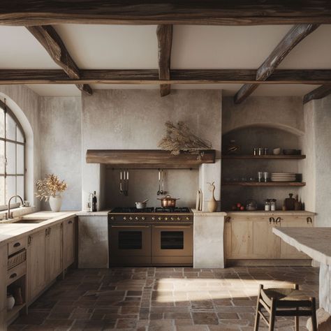 Farmhouse kitchen reflections on combining modern sleekness with rustic coziness Modern Italian Farmhouse, Italian Farmhouse Kitchen, Hacienda Interior, Hacienda Interior Design, Farmhouse Style Chairs, Italy Kitchen, Modern Hacienda, Parisian Kitchen, Captivating Aesthetic