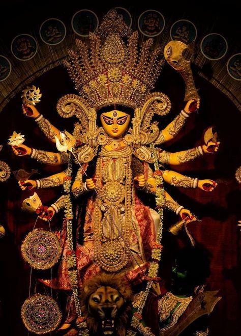 Durga Aesthetic Wallpaper, Durga Ji Wallpaper, Durga Thakur Photo Hd, Maa Durga Photo Bengali, Ma Durga Aesthetic, Durga Maa Aesthetic Wallpaper, Navratri Durga Maa Pic, Durga Puja Aesthetic Wallpaper, Dusshera Aesthetic