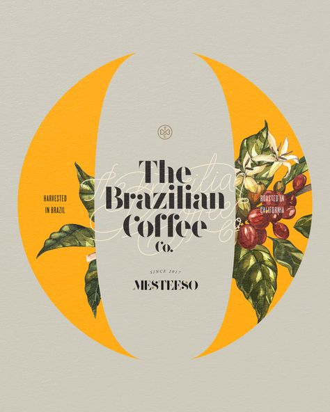 The Brazilian Coffee Co. | Mesteeso on Behance Coffee Typography, Posters Conception Graphique, 달력 디자인, Brazilian Coffee, Weekly Inspiration, Plakat Design, Poster Layout, Coffee Design, Graphic Design Posters