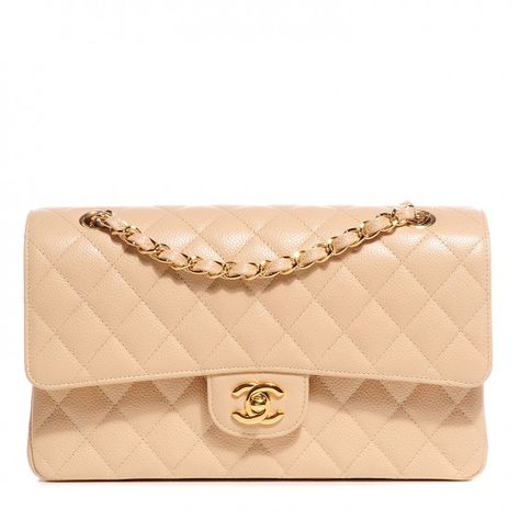 Chanel Handbags Pink, Chanel Handbags Red, Chanel Handbags Black, Chanel Handbags Classic, Chanel Flap Bag, Gold Chanel, Beige Bag, Chanel Caviar, Chain Shoulder Bag