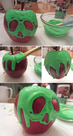 Villain Trunk Or Treat, Disney Villain Party, Snow White Poison Apple, Faux Desserts, Villains Party, Snow White Birthday Party, Diy Snow, Tema Disney, Laundry Sign