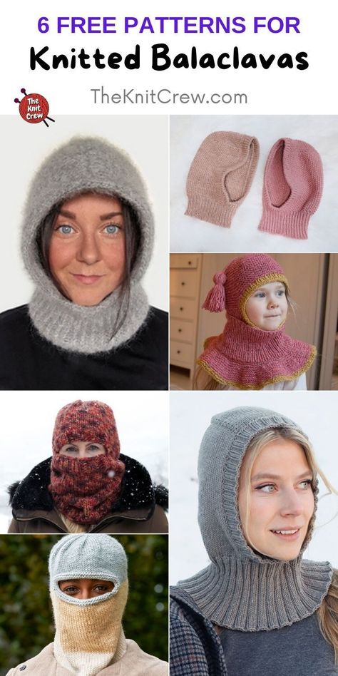 Chunky Knit Balaclava, Chunky Knit Balaclava Pattern, Baclava Hat Knit Pattern, Knitted Baklava, How To Knit Balaclava, Free Balaclava Pattern, Knitting Balaclava Free Pattern, Knitting Pattern Balaclava, Kids Balaclava Knitting Pattern Free