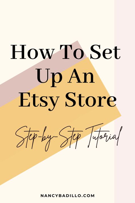 Are you new to Etsy? Looking to start an Etsy shop to sell your crafts but don't know how to get started? If so, you're in the right place to setting up your Etsy account. Click to learn how to set up an Etsy store! Etsy tips | Etsy tips for beginners | Etsy shop | Etsy sellers Setting Up Etsy Shop, Etsy Shop Set Up, How To Set Up Etsy Shop, Setting Up An Etsy Shop, How To Open An Etsy Shop, How To Set Up An Etsy Shop, Etsy Template Ideas, Digital Products To Sell On Etsy, How To Start An Etsy Shop