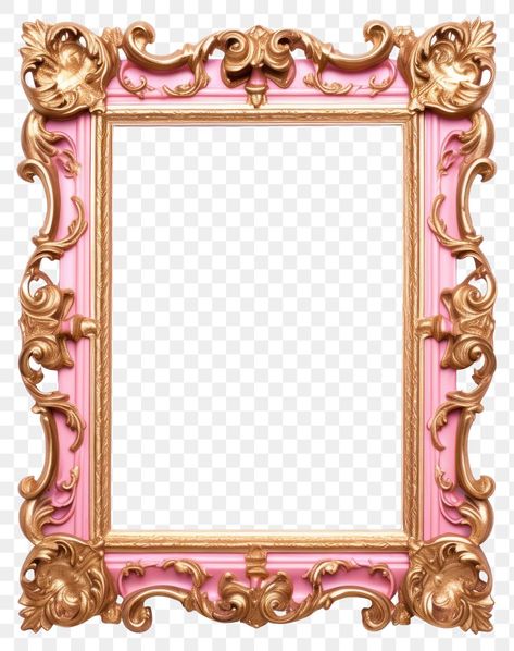 Gold Ornate Frame, Rococo Home, Photo Frem, Gold Frame Png, Rococo Frame, Photo Frame Png, Collage Supplies, Fancy Frame, Vintage Photo Frame