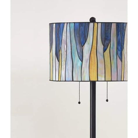 Barossa Tiffany Multi-colored Art Glass/ Metal Floor Lamp - On Sale - Bed Bath & Beyond - 14636979 Stained Glass Lamp Shades, L'art Du Vitrail, Stained Glass Light, Tiffany Lamp, Metal Floor Lamp, Glass Floor Lamp, Tiffany Glass, Stained Glass Lamps, Metal Floor