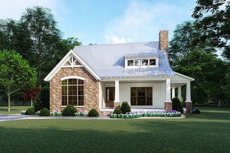 Cottage Style House Plan - 3 Beds 2.5 Baths 1957 Sq/Ft Plan #923-118 - Houseplans.com Small Craftsman House Plans, Bungalow Plan, Craftsman Style Bungalow, Craftsman Bungalow, Cottage Style House Plans, Bungalow Homes, Bungalow House Plans, Craftsman Style House Plans, Cottage Plan