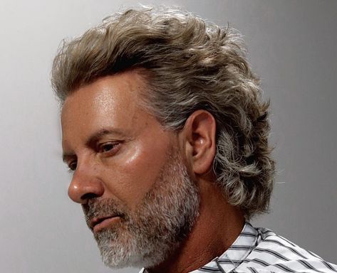 40 Timeless Curly Mullet Hairstyles for Modern Men (Haircut Ideas) Gray Hair Men, Back Haircut, Slick Back Haircut, Greek Hair, Balding Mens Hairstyles, Pepper Hair, Professional Haircut, Popular Mens Hairstyles, Grey Hair Men