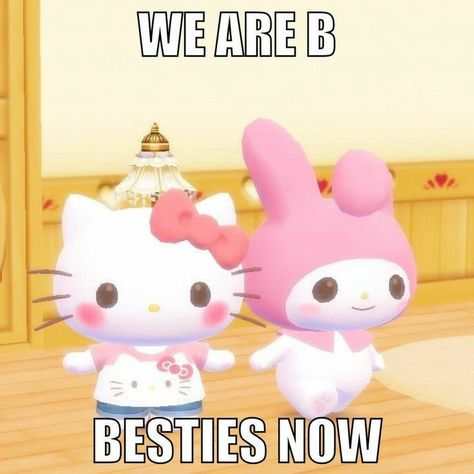 Hello Kitty Reaction Pic, Sanrio Reaction Pics, Sanrio Reaction, Sanrio Meme, Sanrio Memes, Melody Hello Kitty, Cute Messages, Hello Kitty Pictures, Reaction Pics