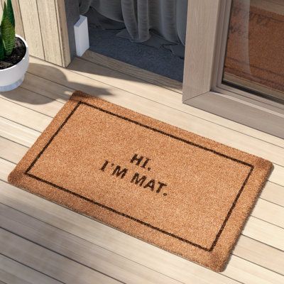 Apartment Door Mat, Whimsical Words, Cute Door Mats, Dirty Shoes, Funny Welcome Mat, Outdoor Door, Mat Black, Front Door Mats, Wayfair Furniture