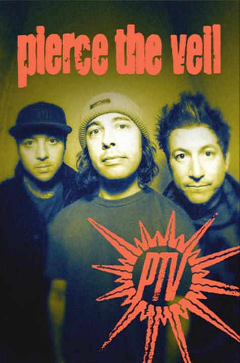 Pierce The Veil Poster, 2000s Posters, Grunge Posters, Dorm Posters, Band Wallpapers, Poster Room, Life Poster, Music Album Covers, Emo Bands