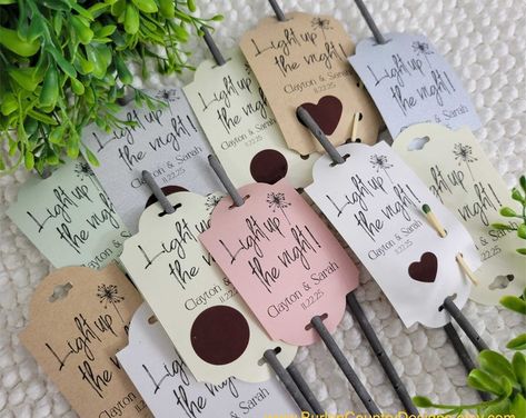 Wedding Sparkler Tag Sparkler Sleeves Custom Sparkler Tags | Etsy Wedding Sparklers Display Table, Sparkler Display For Wedding, How To Display Sparklers At Wedding, Sparkler Wedding Favors, Sparkle Sticks, Wedding Sparkler Tags, Wedding Sparklers, Sparkle Wedding, Light Up